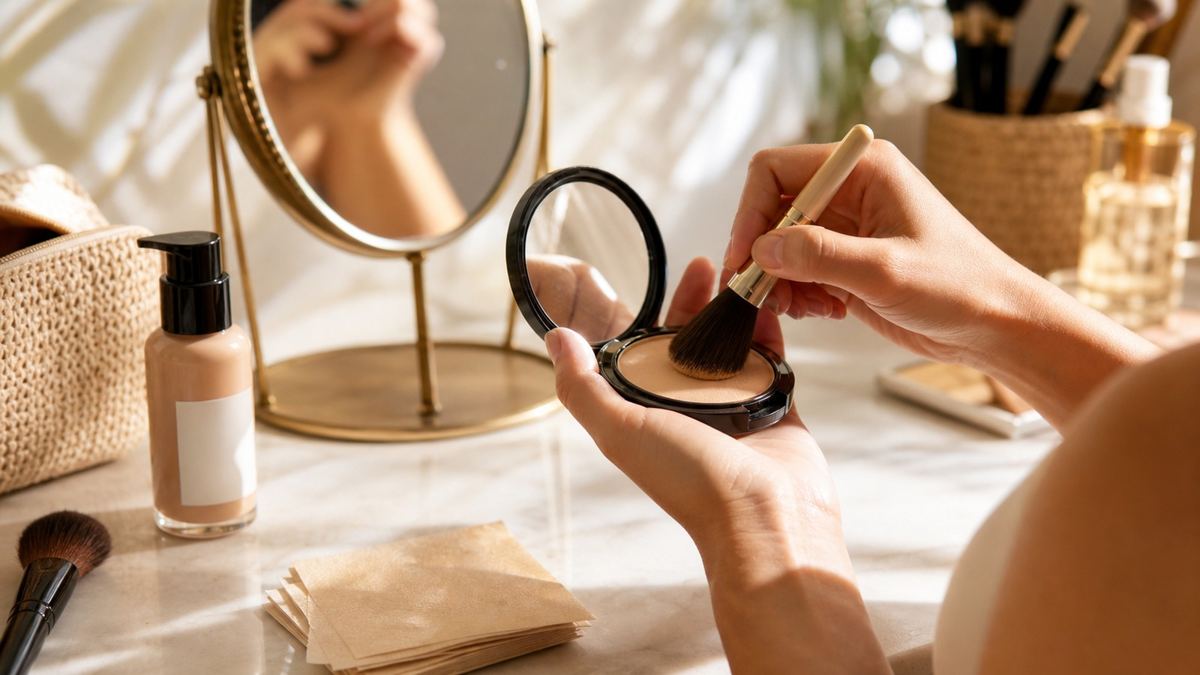 Bronzed Makeup Without Heavy Foundation or Glitter